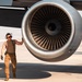 Air Force Maintainers conduct KC-135 post-flight inspection
