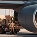 Air Force Maintainers conduct KC-135 post-flight inspection