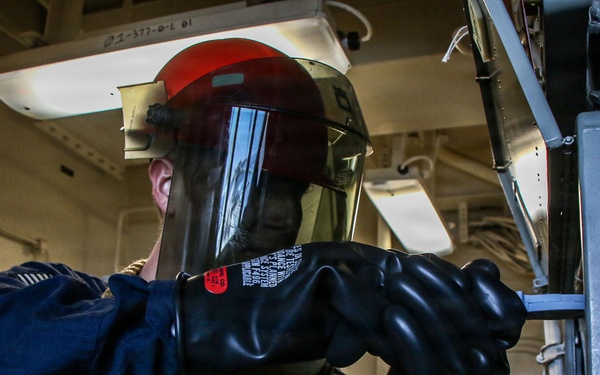 Frank E. Petersen Jr. Conducts Daily Operations