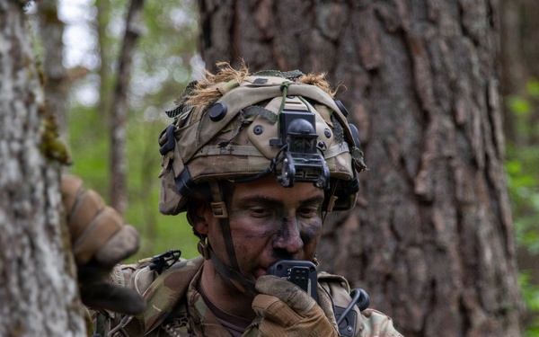 2nd Cavalry Regiment, U.K. Parachute Regiment conduct training operations during Project Flytrap