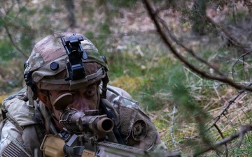 2nd Cavalry Regiment, U.K. Parachute Regiment conduct training operations during Project Flytrap