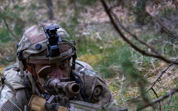 2nd Cavalry Regiment, U.K. Parachute Regiment conduct training operations during Project Flytrap
