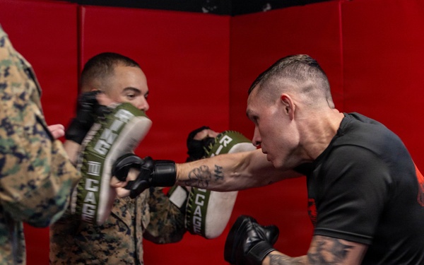 Marines participate in Marine Corps Martial Arts Program workshop