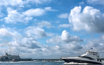 Sponsor Escorts Future USS Cleveland Into Namesake City