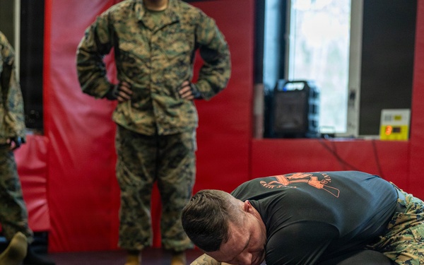 Marines participate in Marine Corps Martial Arts Program workshop