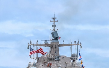 Future USS Cleveland Arrives in Cleveland Ahead of Commissioning