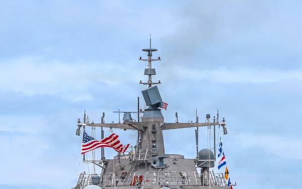 Future USS Cleveland Arrives in Cleveland Ahead of Commissioning