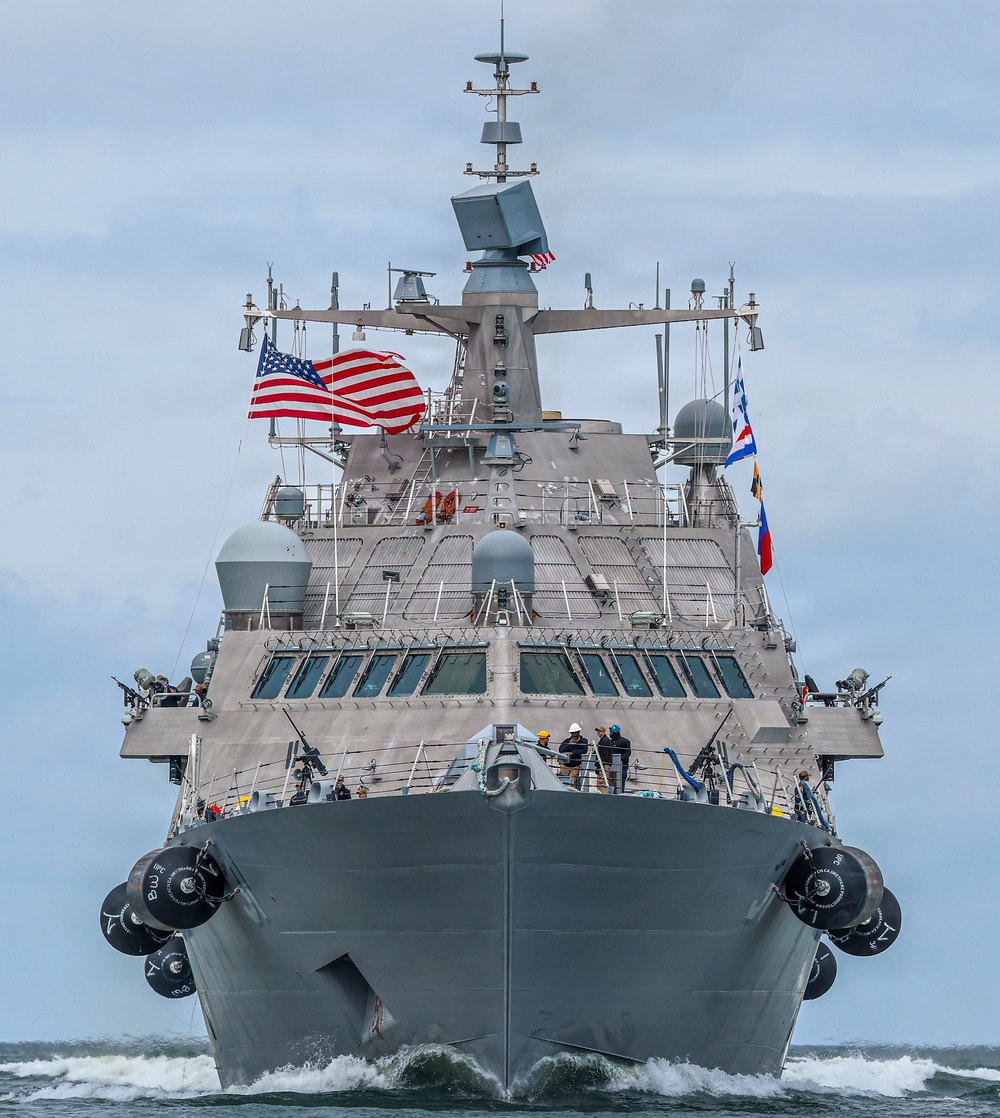 Future USS Cleveland Arrives in Cleveland Ahead of Commissioning