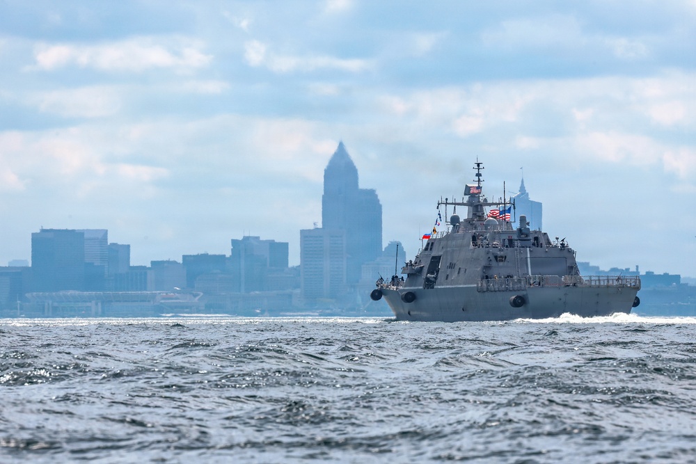 Future USS Cleveland Arrives in Cleveland Ahead of Commissioning