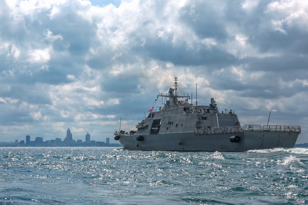 Future USS Cleveland Arrives in Cleveland Ahead of Commissioning