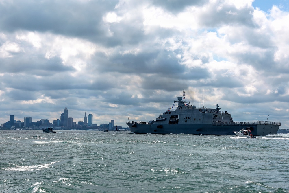 Future USS Cleveland Arrives in Cleveland Ahead of Commissioning
