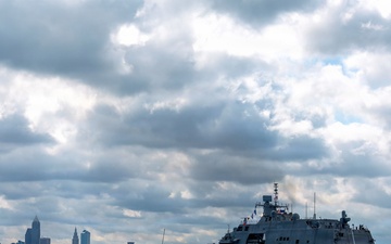 Future USS Cleveland Arrives in Cleveland Ahead of Commissioning