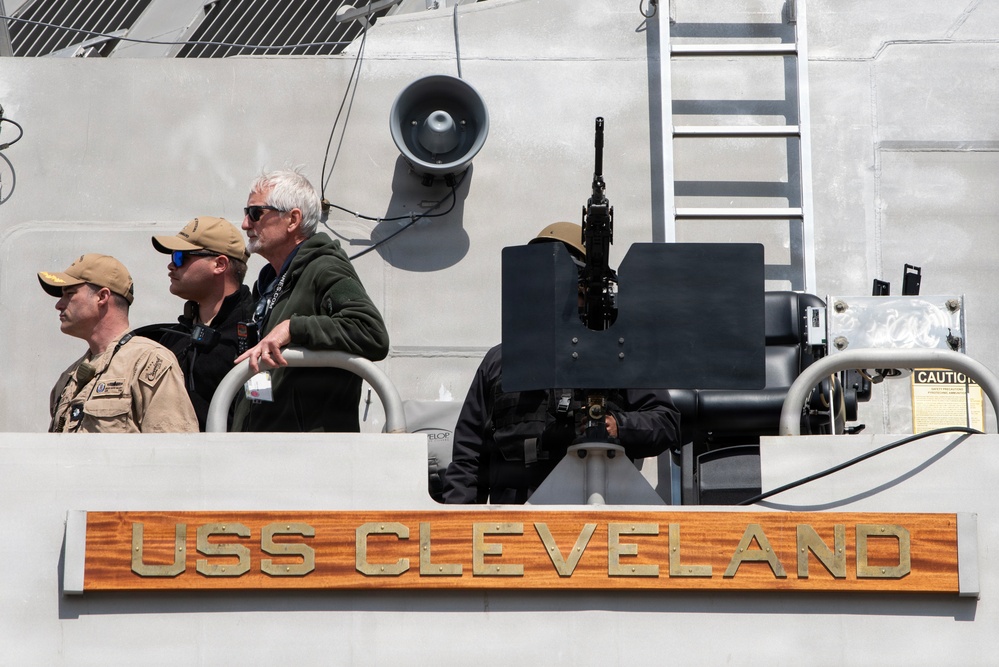 Future USS Cleveland Arrives in Cleveland Ahead of Commissioning