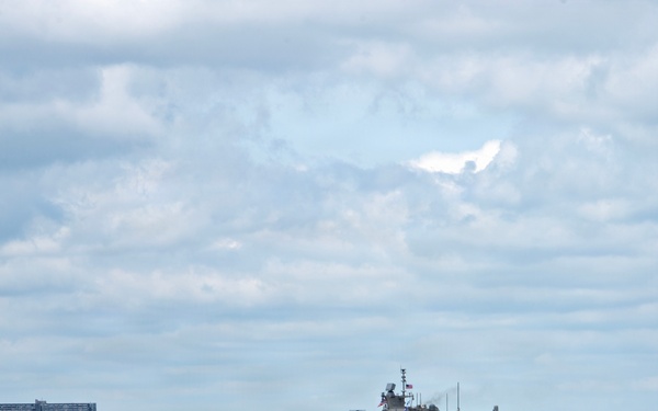 Future USS Cleveland Arrives in Cleveland Ahead of Commissioning