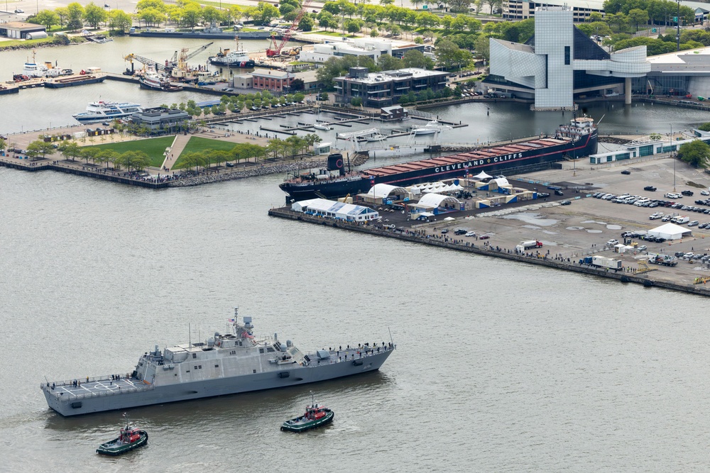 USS Cleveland (LCS 31) Arrives in Cleveland, Ohio