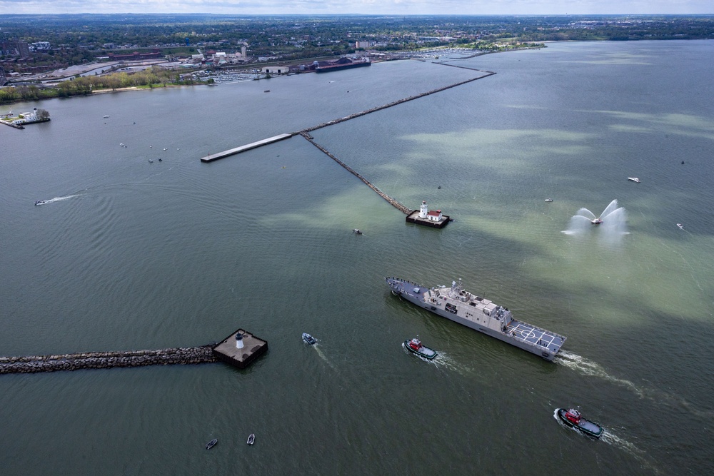USS Cleveland (LCS 31) Arrives in Cleveland, Ohio