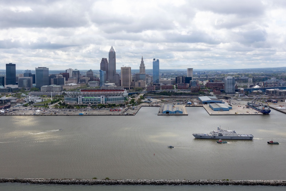 USS Cleveland (LCS 31) Arrives in Cleveland, Ohio