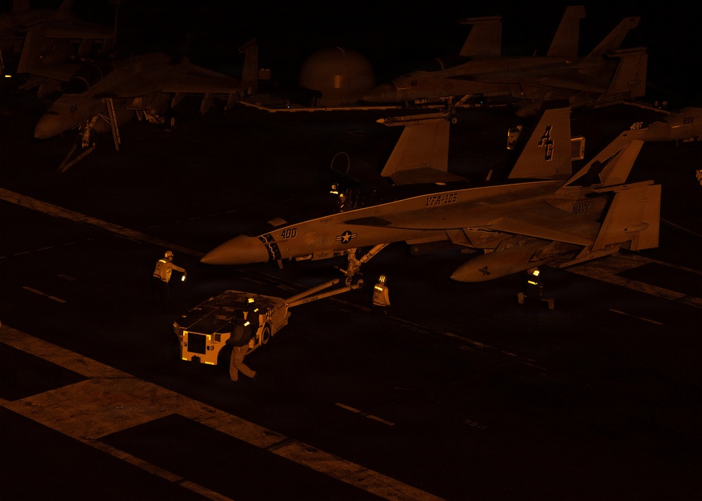 Nighttime Aircraft Operations aboard USS George H.W. Bush (CVN 77)