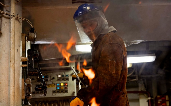 USS Iwo Jima Boiler Light Off