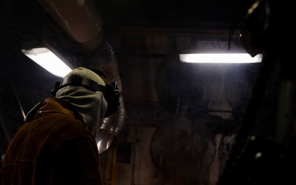 USS Iwo Jima Conducts Boiler Light Off