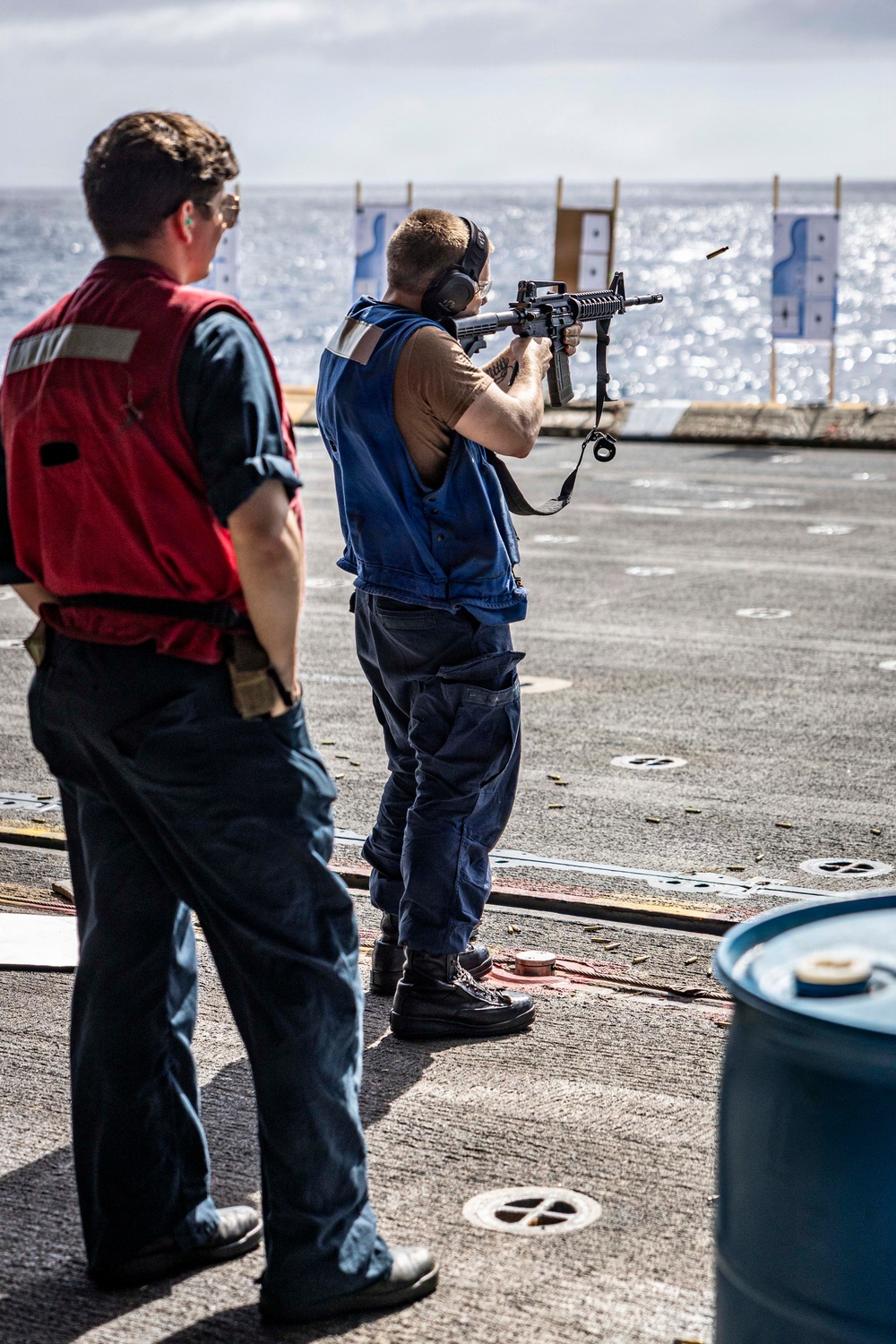 USS Iwo Jima Conducts a Live Fire Exercise