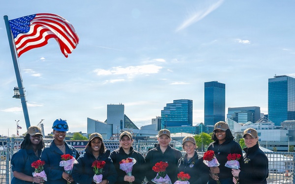 Sailors aboard future LCS 31 celebrate Mother's Day ahead of upcoming commissioning ceremony