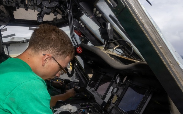 USS Iwo Jima Sailors Conduct Aircraft Maintenance