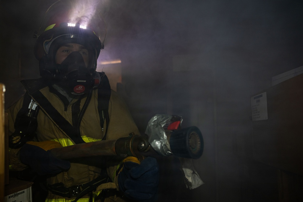 USS Iwo Jima Sailors Damage Control Training Evolution