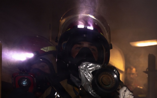 USS Iwo Jima Sailors Damage Control Training Evolution