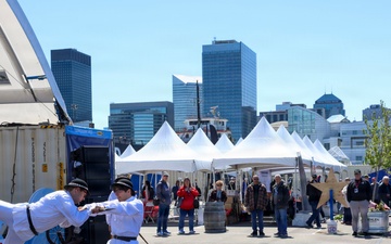 Sailors aboard future LCS 31 participate in a community day ahead of the upcoming commissioning ceremony