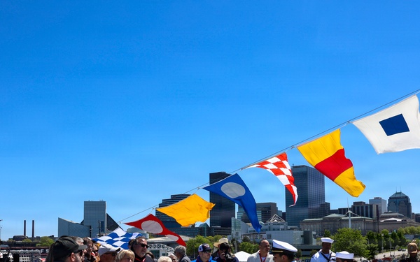 Sailors aboard future LCS 31 participate in a community day ahead of the upcoming commissioning ceremony