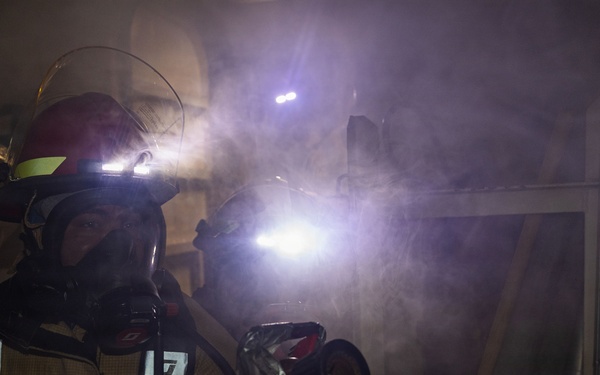 USS Iwo Jima Sailors Damage Control Training Evolution