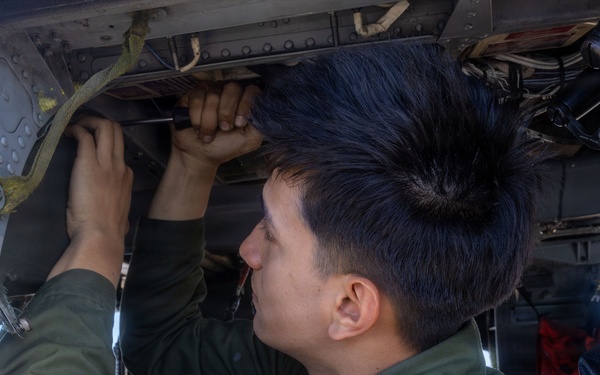 USS Iwo Jima Sailors  Conduct Aircraft Maintenance