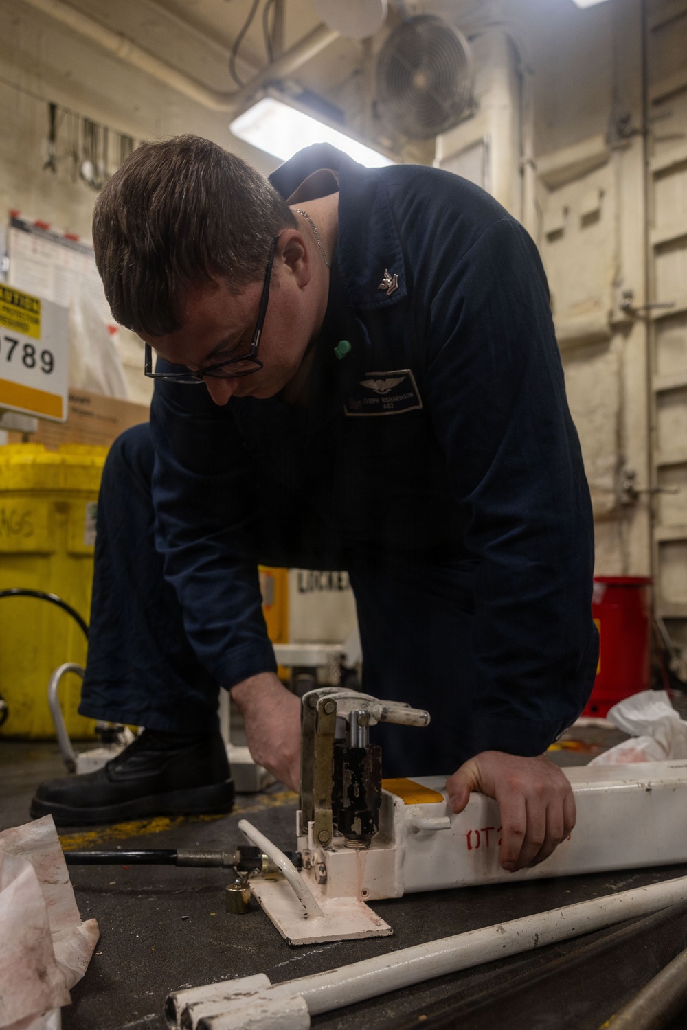 USS Iwo Jima Sailors Conduct Daily Maintenance