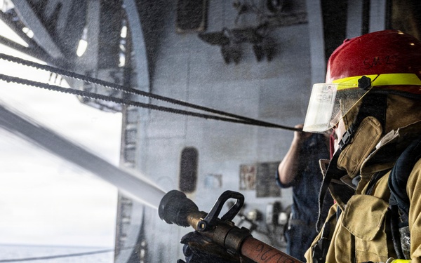 USS Iwo Jima Conducts Damage Control Training
