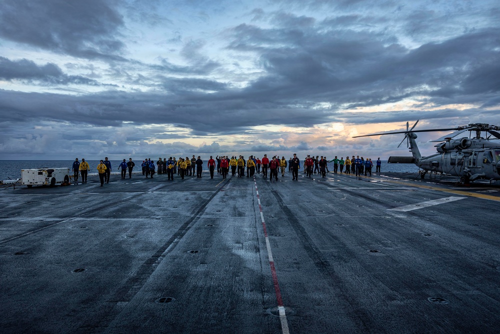 USS Iwo Jima Conducts a Replenishment-at-Sea