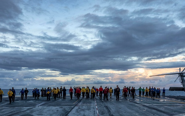 USS Iwo Jima Conducts a Replenishment-at-Sea