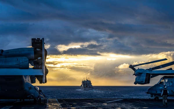 USS Iwo Jima Conducts a Replenishment-at-Sea