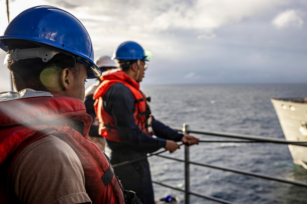 USS Iwo Jima Conducts a Replenishment-at-Sea