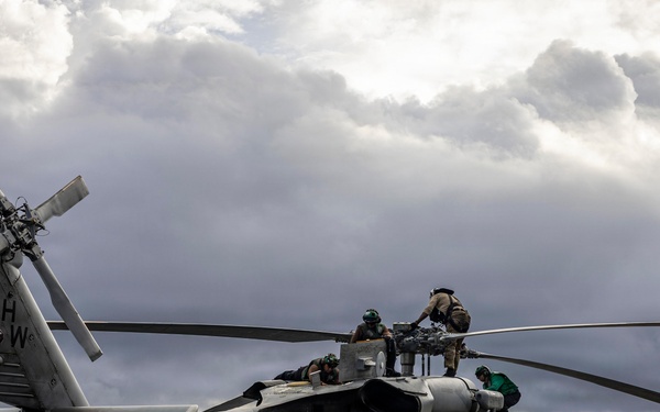 USS Iwo Jima Conducts a Replenishment-at-Sea