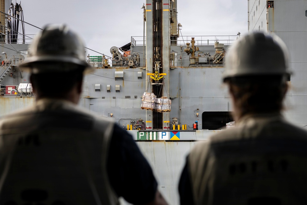 USS Iwo Jima Conducts a Replenishment-at-Sea