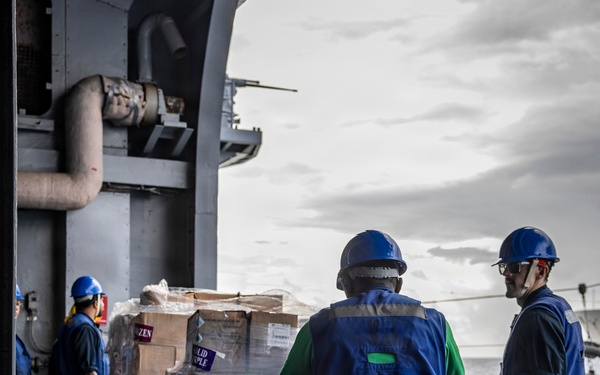 USS Iwo Jima Conducts a Replenishment-at-Sea