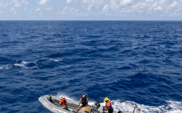 USS Fitzgerald rigid inflatable boat during small boat operation