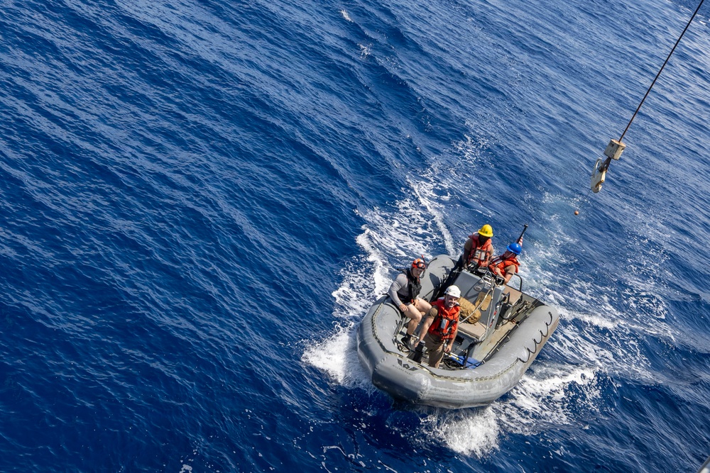 USS Fitzgerald rigid inflatable boat during small boat operations