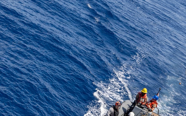 USS Fitzgerald rigid inflatable boat during small boat operations