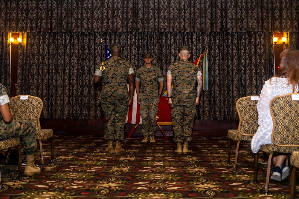 Sgt. Maj. Richburg relinquishes post during MWHS-1 relief and appointment
