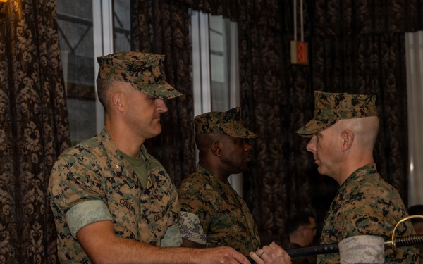 Sgt. Maj. Richburg relinquishes post during MWHS-1 relief and appointment