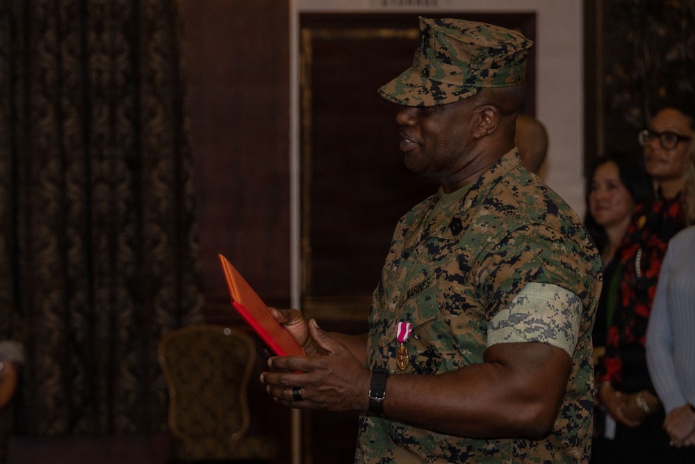 Sgt. Maj. Richburg relinquishes post during MWHS-1 relief and appointment