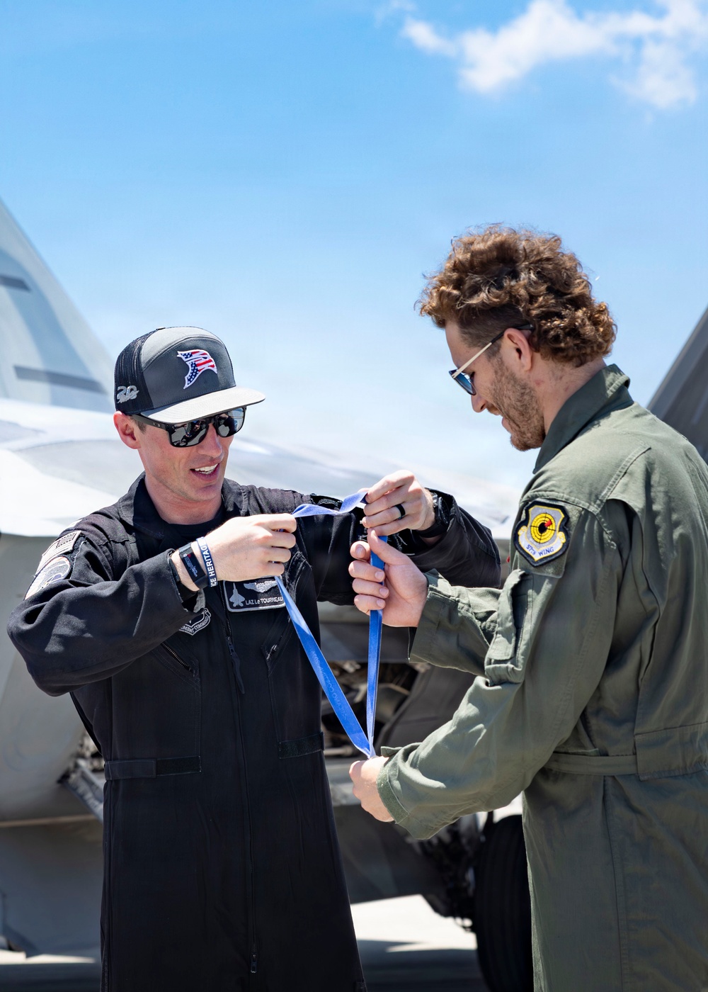 Crossing Arenas: Matthew Tkachuk Visits the F-22 Raptor Demonstration Team