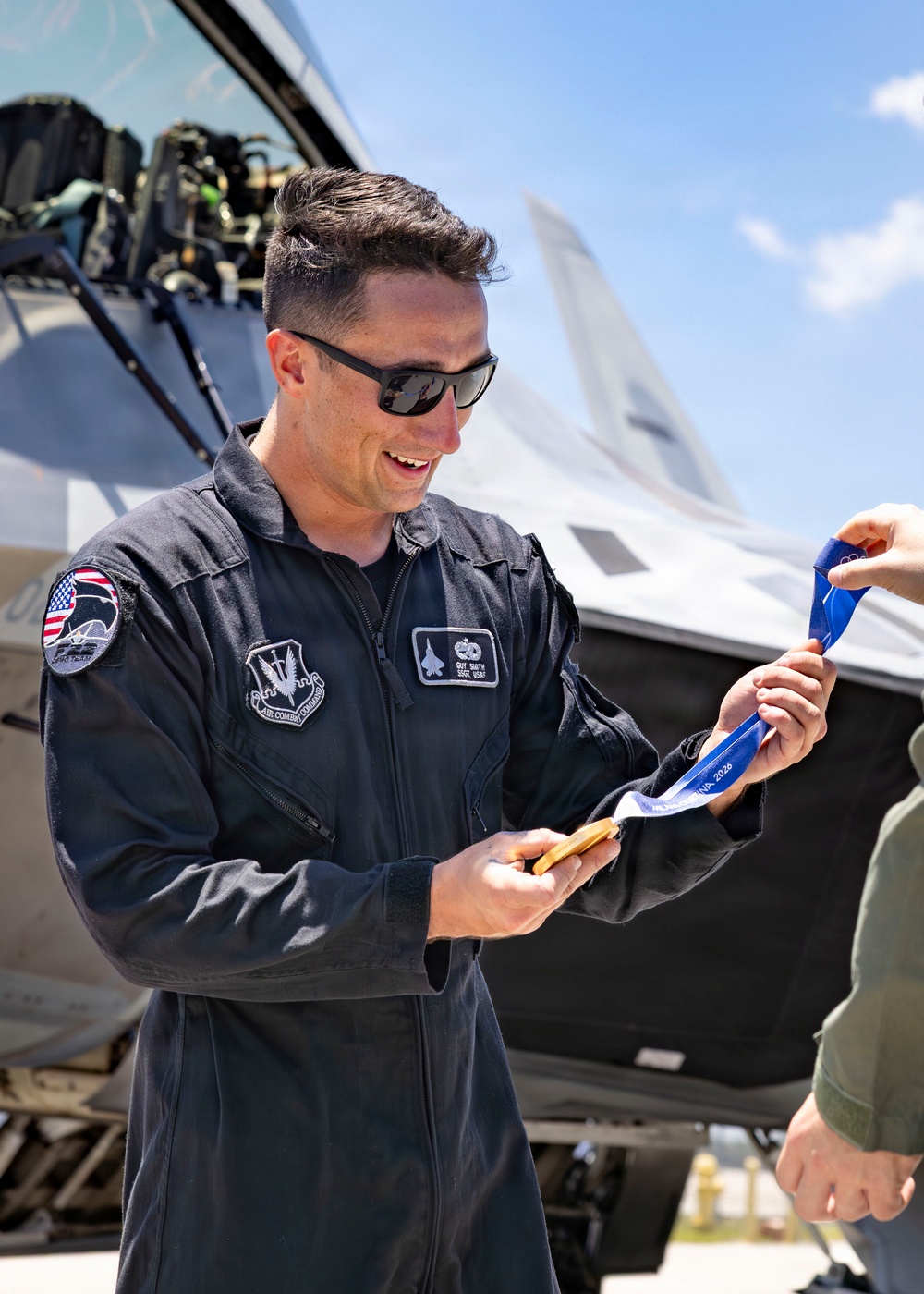 Crossing Arenas: Matthew Tkachuk Visits the F-22 Raptor Demonstration Team